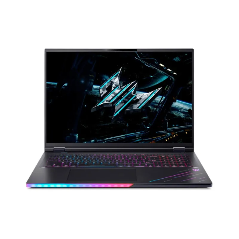 Acer Predator Helios 18 AI (2025) gaming laptop shown open from the front
