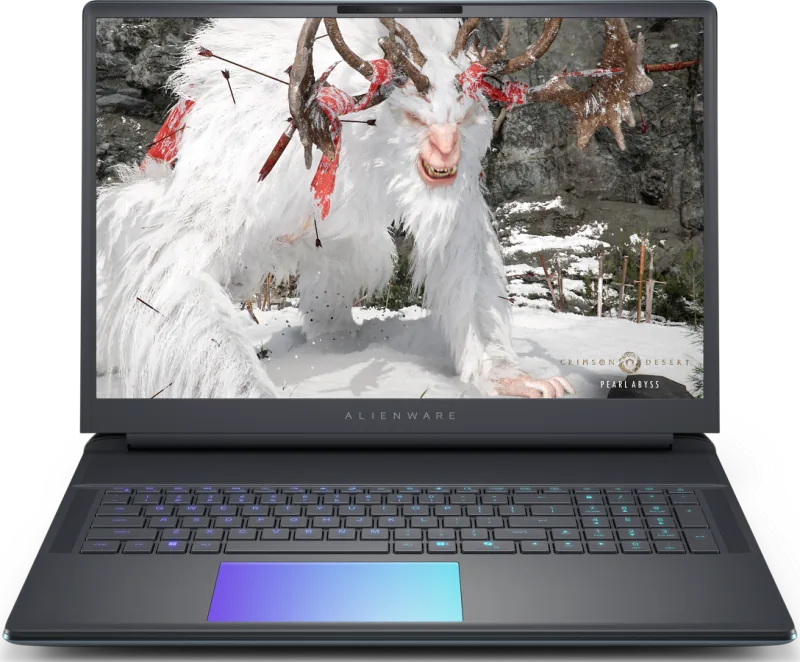 Alienware 18 Area-51 gaming laptop shown open from the front
