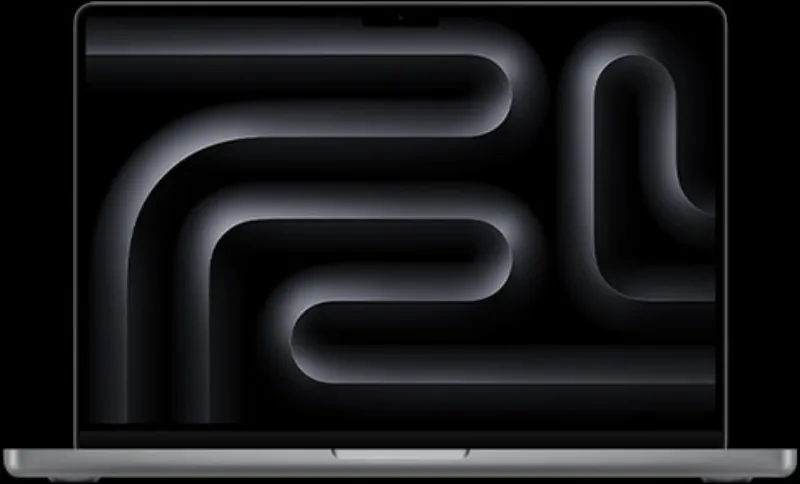 Apple MacBook Pro 14-inch shown open from the front