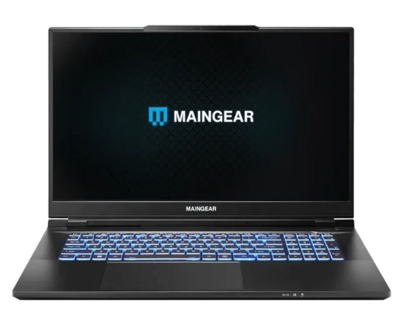 MAINGEAR ML-17 gaming laptop shown open from the front