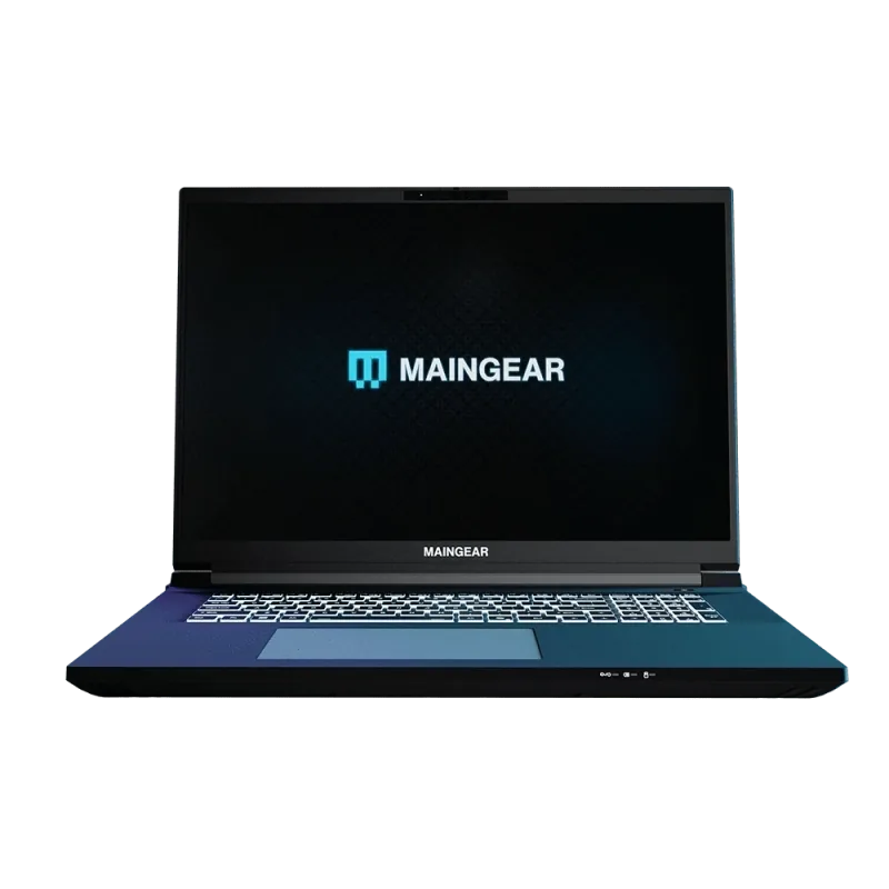 MAINGEAR Ultima 18 Mk. II gaming laptop shown open from the front