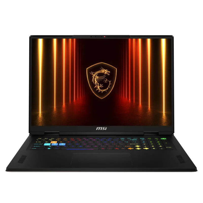 MSI Vector 18 HX AI A2XW gaming laptop shown open from the front