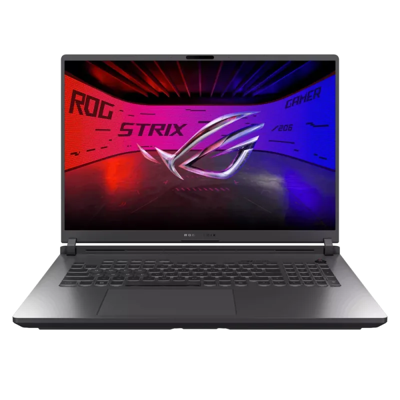 ASUS ROG Strix G18 (2025) gaming laptop shown open from the front