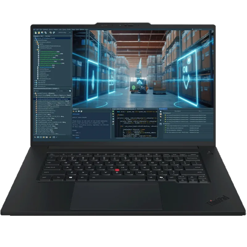 Lenovo ThinkPad P1 Gen 9 mobile workstation shown open from the front